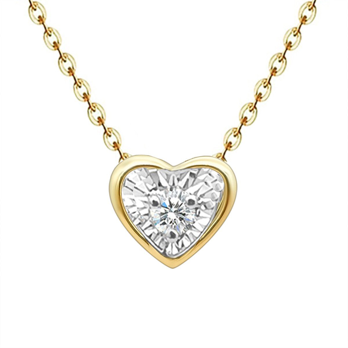 White Gold Radiant Gaze Diamond Pendant – GIVA Jewellery