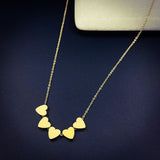Copper Heart Love 18k Gold Pendant Necklace For Women