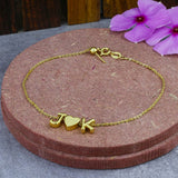 Gold Chain Alphabet Initial Letter Bracelet Women