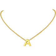 Initial Alphabet Gold Letter A Necklace Pendant Chain