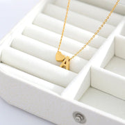 Initial Alphabet Gold Heart Letter A Necklace Pendant Chain