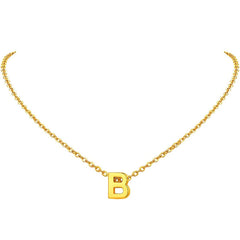 Initial Alphabet Gold Letter A Necklace Pendant Chain