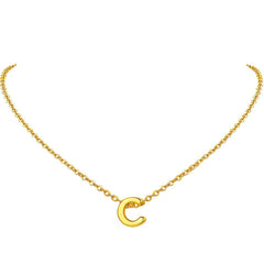 Initial Alphabet Gold Letter A Necklace Pendant Chain