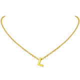 Initial Alphabet Gold Letter A Necklace Pendant Chain
