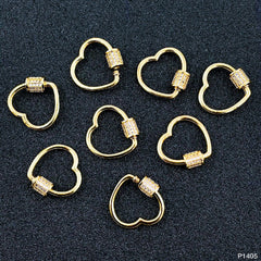 Heart Gold Copper Charm For Women