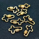 Cross Gold Copper Charm For Women