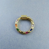 Rainbow Round Gold Copper Charm For Women