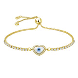 Gold Slider Heart Bracelet For Women