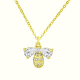 Honeybee Gold American Diamond Necklace Pendant Chain