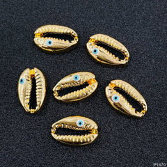 Evil Eye Nazariya Blue Gold Charm Pendant Necklace For Women
