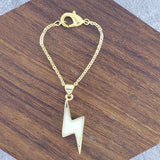Lightning White Gold Slim Link Chain Watch Charm For Women