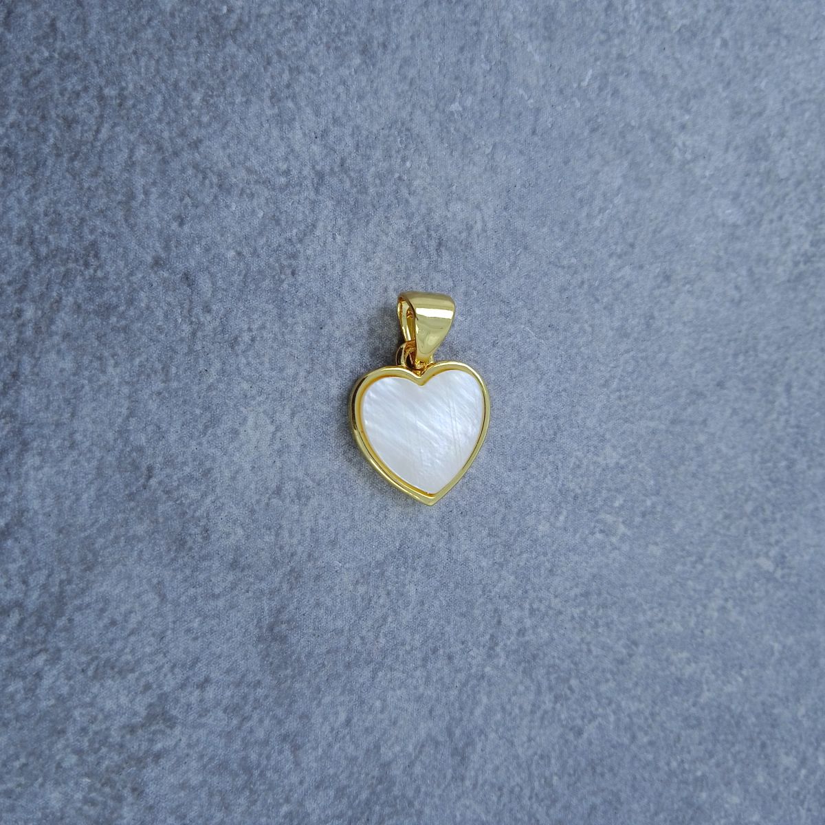 Heart Gold White Copper Charm For Women