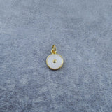 Round Gold White Copper Charm For Women