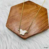 Butterfly Gold White Copper Necklace Pendant Chain For Women