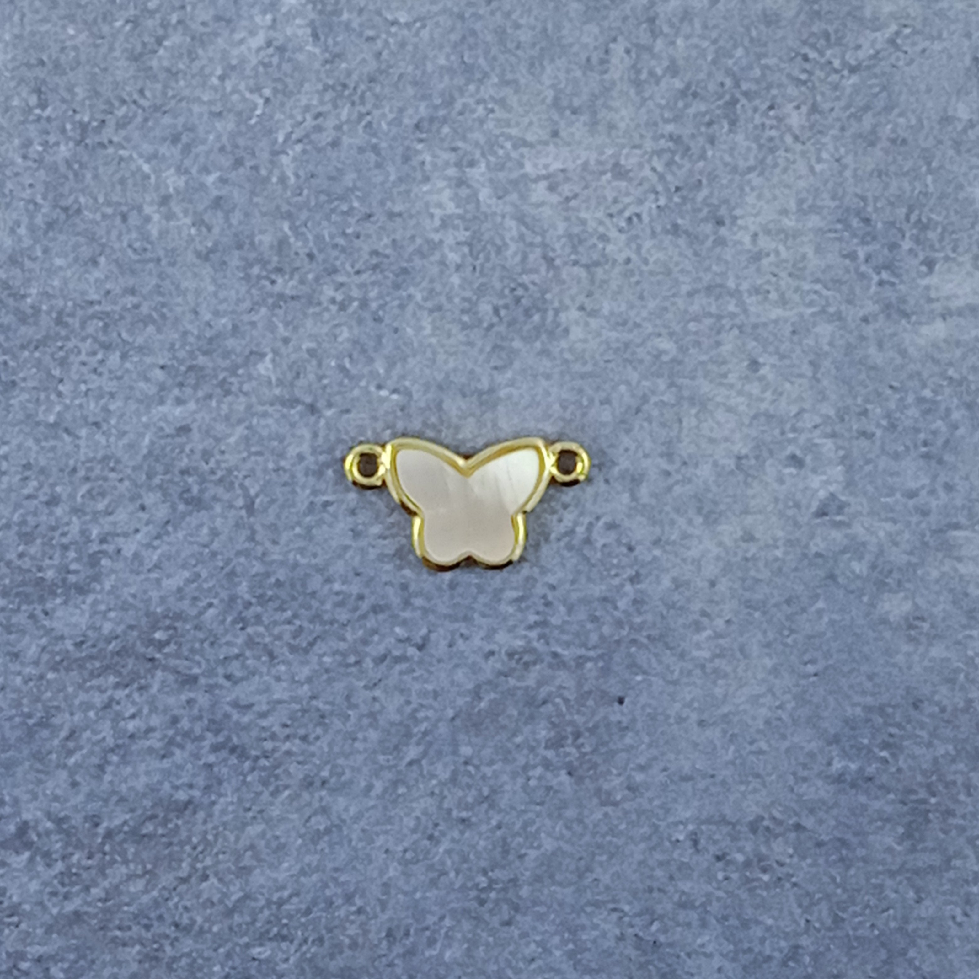 Butterfly Gold White Copper Charm For Women