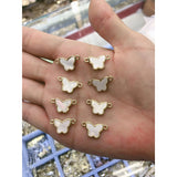 Butterfly Gold White Copper Charm For Women