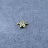 Star Gold Zircon Copper Charm For Women