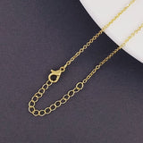 Butterfly White Gold Pendant Chain Necklace Women