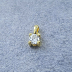 Solitaire Gold White Copper Charm For Women