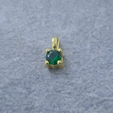 Solitaire Gold Green Copper Charm For Women