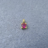 Solitaire Gold Maroon Red Copper Charm For Women