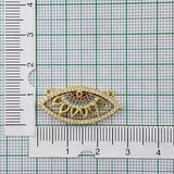 Evil Eye Gold Zircon Copper Charm For Women