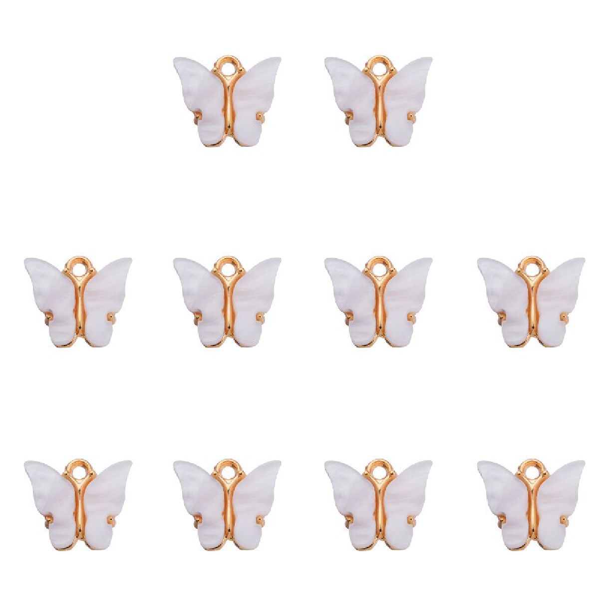 Butterfly White Gold Pendant Centre Pcs For Women