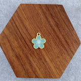 Flower Brass Green Gold Pendant Centre Pcs For Women