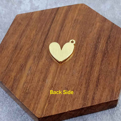 Heart Brass White Gold Pendant Centre Pcs For Women