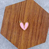Heart Brass Pink Gold Pendant Centre Pcs For Women