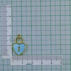Heart Lock Brass Green Gold Pendant Centre Pcs For Women