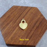 Heart Lock Brass Green Gold Pendant Centre Pcs For Women