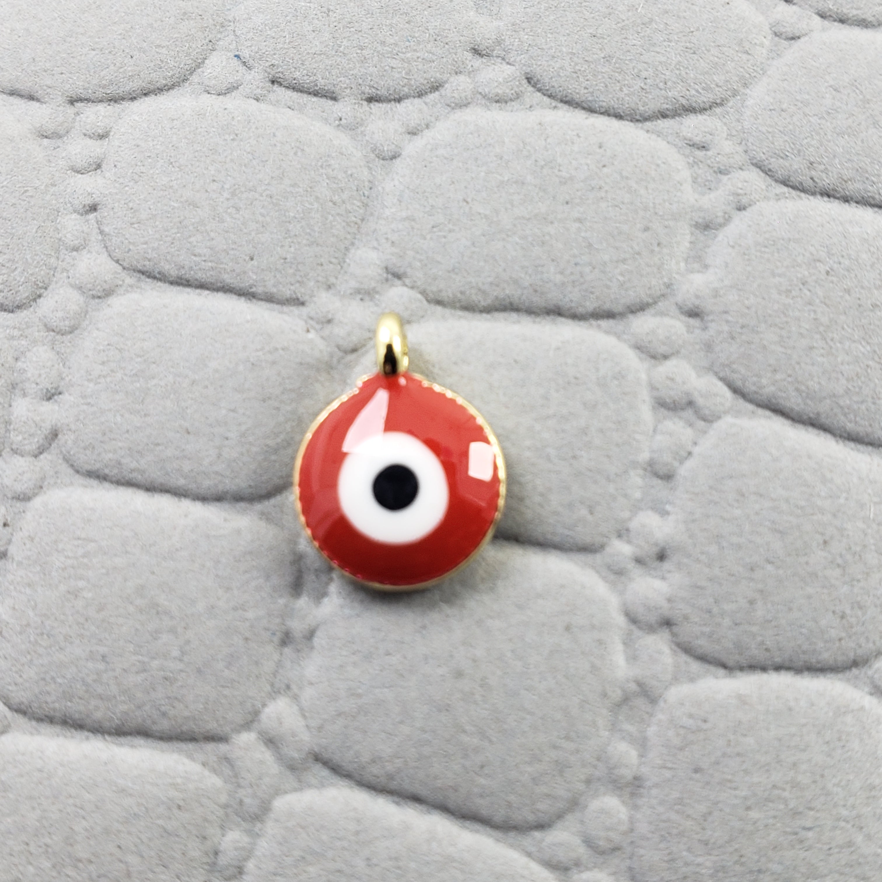 Tiny Red Turkish Evil Eye Pendant For Women