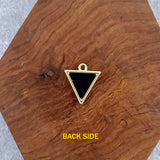 Triangle Evil Eye Black Gold Pendant For Women