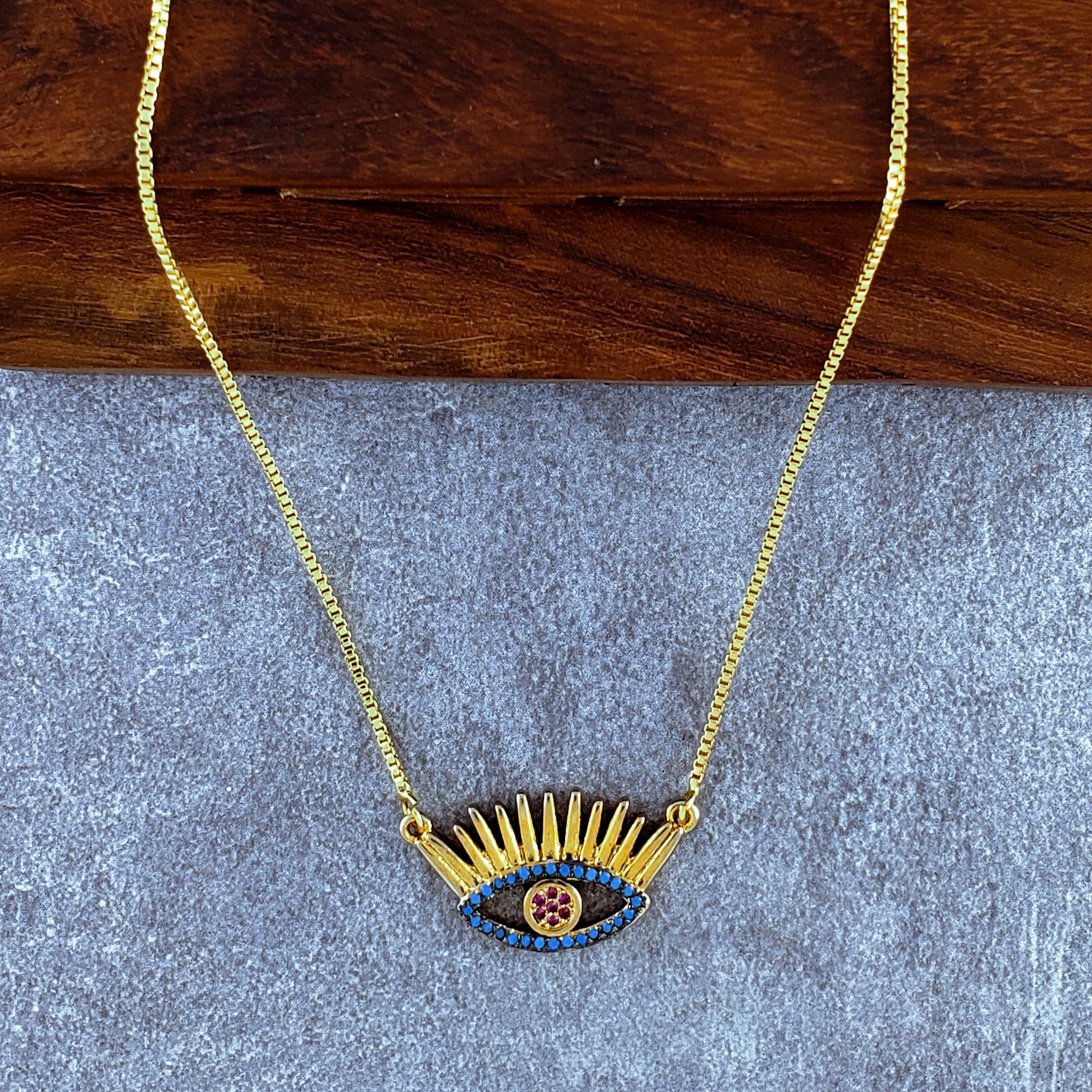 Buy Evil Eye Necklace, 14K Yellow Gold Round Evil Eye Necklace, Minimalist Evil  Eye Necklace, Dainty Evil Eye Necklace, Nazar Necklace, Kabbalah Online in  India - Etsy