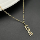 Copper With American Diamonds Gold Gold Love Pendant For Women Girls