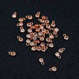 Copper Rose Gold Cubic Zirconia Minimalistic Charm For Women