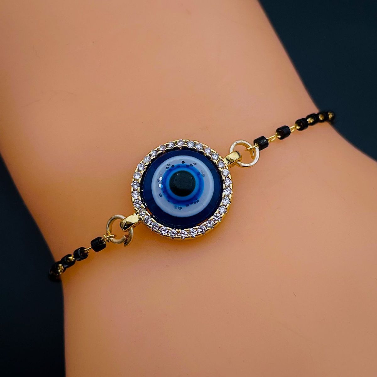Shubhanjali Silver Tone Turkish Evil Eye Bracelet for Women and Girls   Amazonin Jewellery