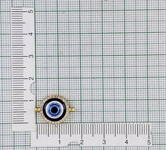 Turkish Evil Eye American Diamond Gold Centre Pcs For Women