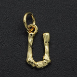 Initial Letter Alphabet Gold Pendant Charm For Women