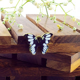 Butterfly Black White Gold Pendant For Women