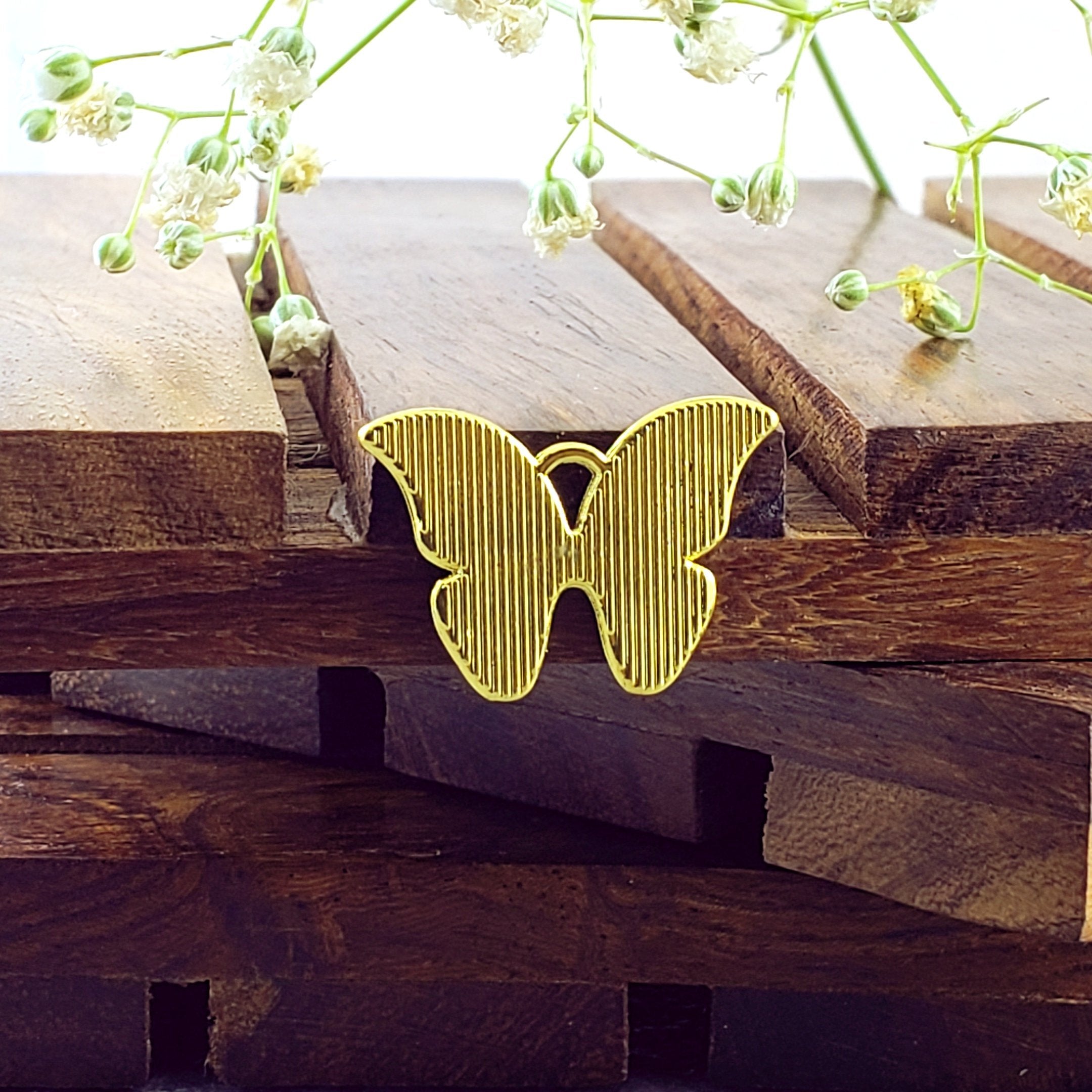 Butterfly Black White Gold Pendant Combo Pack Of 6 For Women