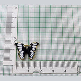 Butterfly Black White Gold Pendant For Women