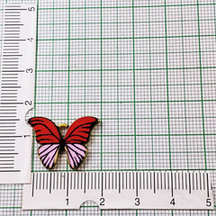 Butterfly Red Pink Gold Pendant For Women