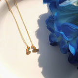 Brass With Enamel Multicolor Gold Gold Rainbow Pendant For Women Girls