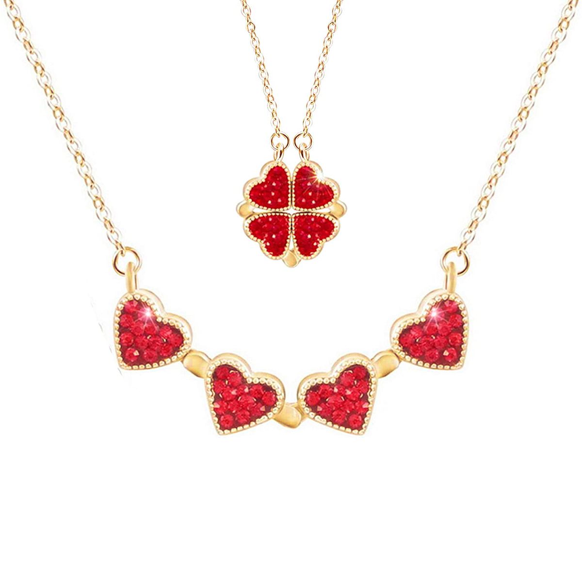 2 Pcs Magnet Broken Heart Best Friend Moon Sun Couple Friendship Necklace  Gift | eBay