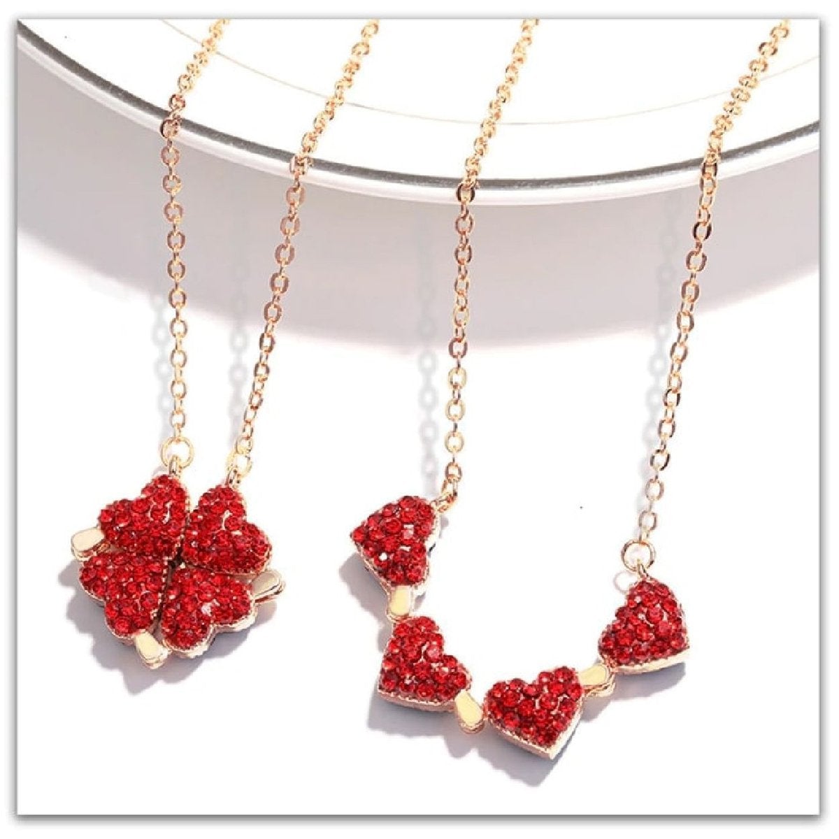 1 Set Heart Necklace for Couples Magnetic Couples India | Ubuy