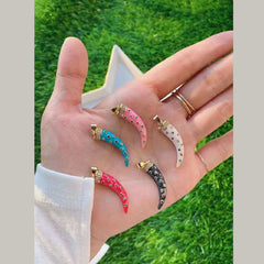 Copper Cubic Zirconia Gold Black Gold Tooth Tusk Accessories For Women Girls