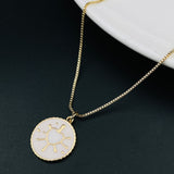 Copper Enamel White Gold Heart Necklace Pendant Chain For Women Girls
