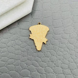 Brass Brown Yellow Red Gold Pizza Accessories Pendant Charm For Women Girls